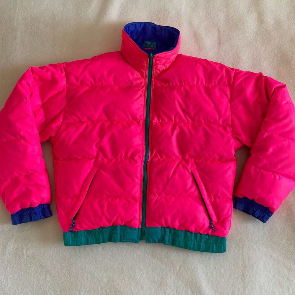 Vintage CB Sports down bomber jacket. Very good condition | 90s |  reversible